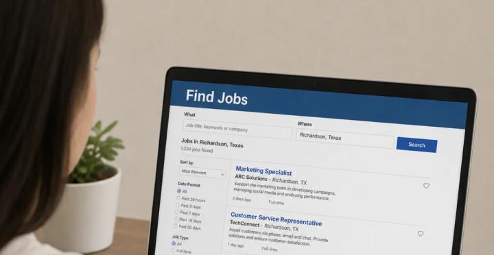 How do you run an effective online job search in Richardson, Texas?