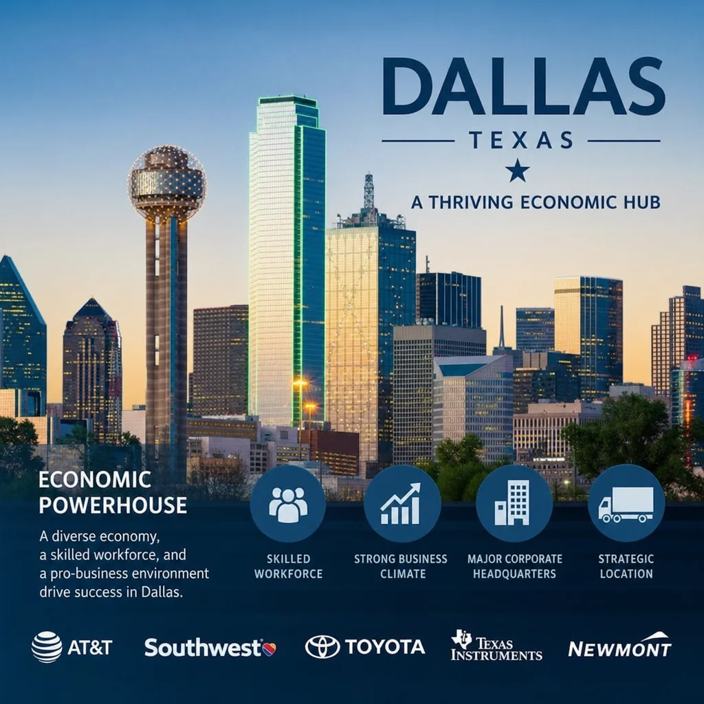 Downtown Dallas Texas economic hub for accounting and finance careers