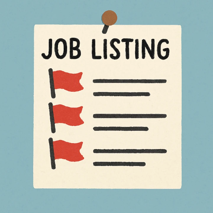 Job listing red flags a candidate should check before applying to a ZipRecruiter posting, including vague employer details, personal email contact, and upfront payment requests